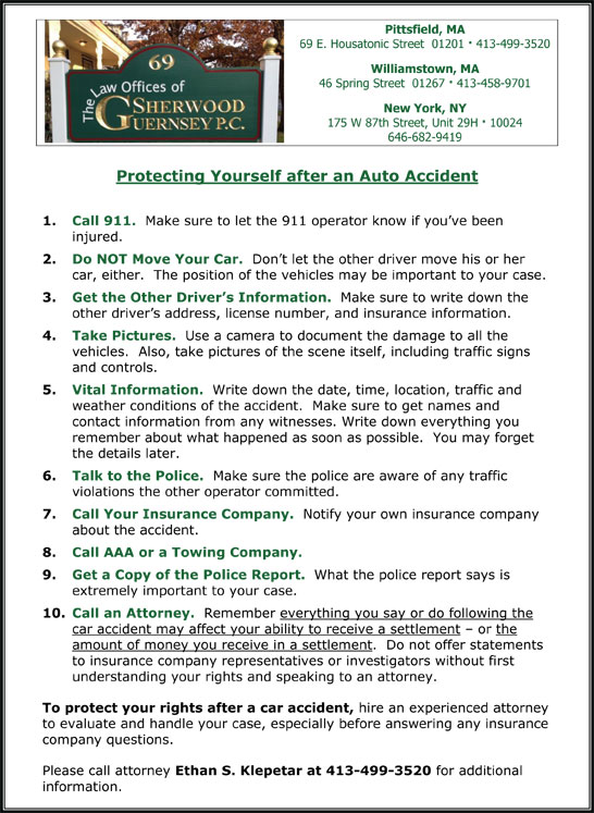 Protecting Yourself after an Auto Accident